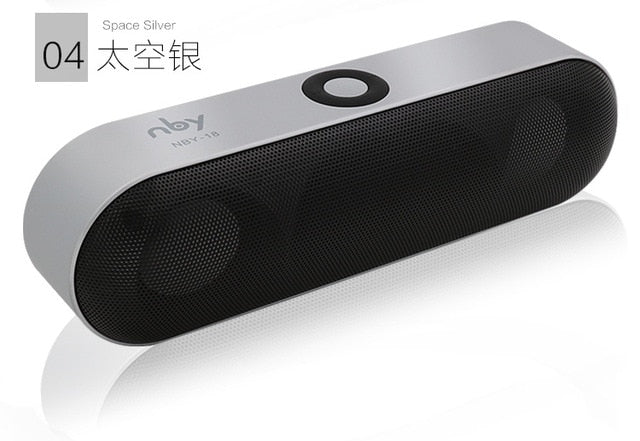 New NBY-18 Mini Bluetooth Speaker Portable Wireless Speaker Sound System 3D Stereo Music Surround Support Bluetooth,TF AUX USB