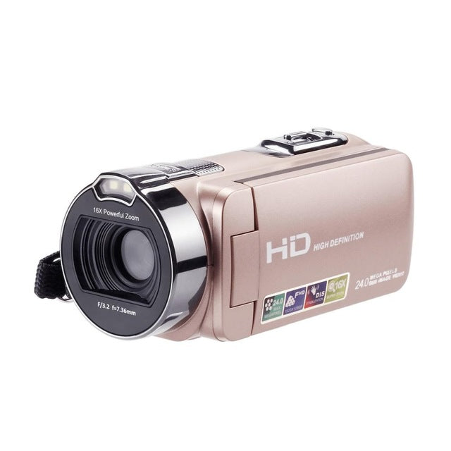 JRGK 312P Digital Camera 24MP HD 1080P 2.7" Recorder Cameras LCD Screen Camcorders 16x Powerful Digital Zoom Video DV Camcorder